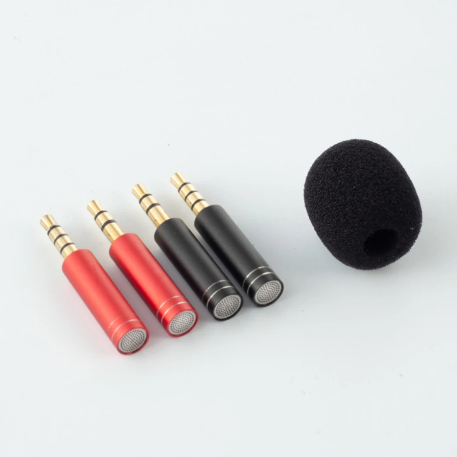 Portable Small 3.5mm Jack Microphone Omni-Directional 3.5 Aux Metal Mic for Smartphone Notebook Laptop