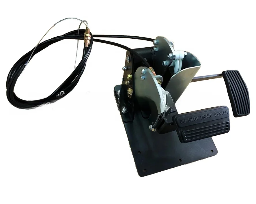 Passenger Side Dual Control Brake and Accelerator Pedal System for Driver Education and Training Schools