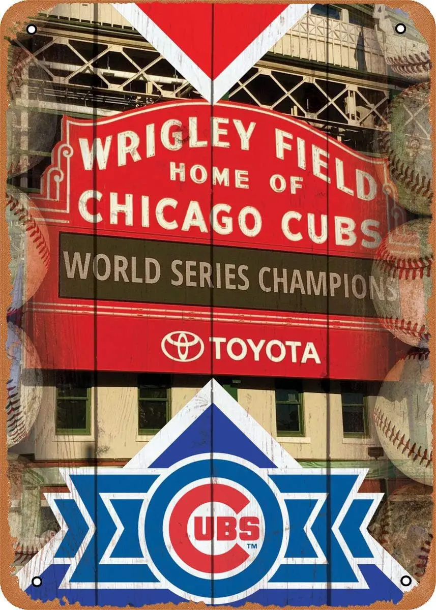 Mirace Metal Sign - Sports Wrigley Field Cubs - 8 X 12 Vintage Look Tin Plate