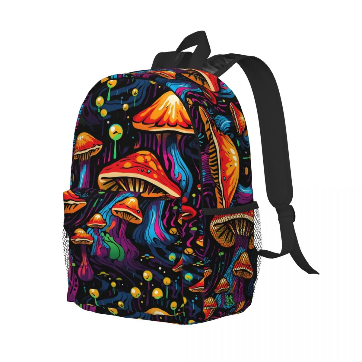 Acid Trippy Weird Psychedelic Wavy Mushroom Backpack Student Boys Girls BookBag Men Women School Bag Computer Shoulder Bags