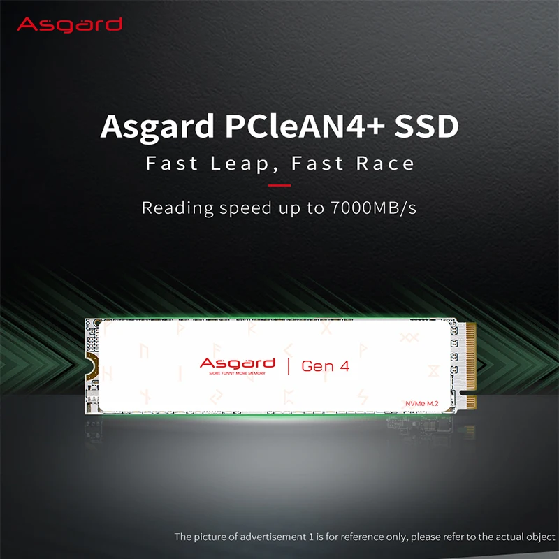 Imagem -02 - Ssd Rígido de Estado Sólido para Desktop Velocidade de Leitura até 7000 Mbps 512 gb 1tb 2tb Nvme Pcie 4.0x4 M.2 Asgard-an4