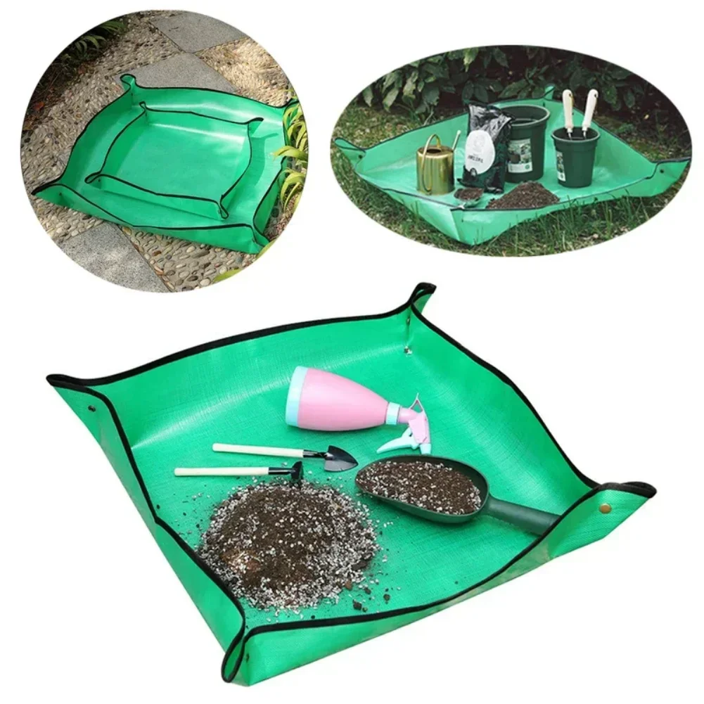 1Pcs Planting Mat 50cm-150cm Reusable Gardening Potting Pad Foldable Durable Waterproof PE Plant Flower Pot Transplanting Mat