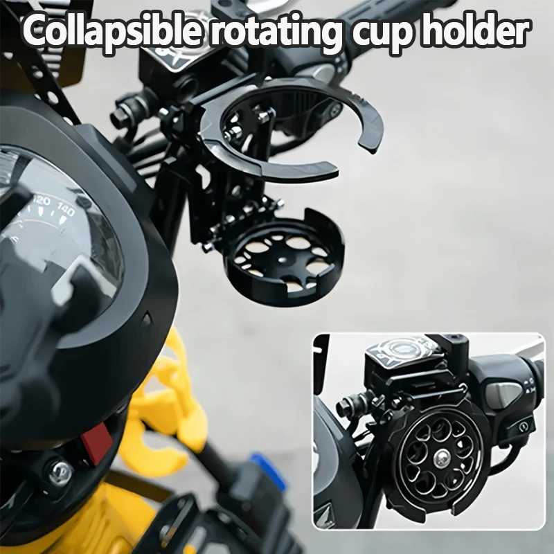 Motorcycle Cup Holder Foldable Handlebar Water Bottle Mount Universal Bike Drink Bracket Electric Scooter Cycling Accessories