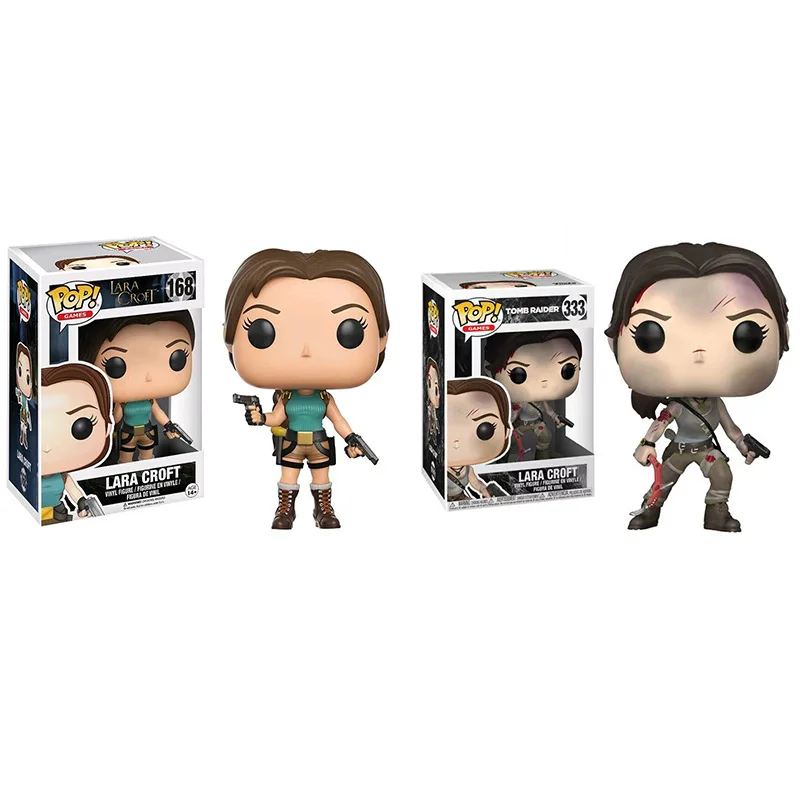 New Funko POP Game Series Tomb Raider #333 #168 Lara Croft Vinyl Figure Dolls Action Toys Collection For Gifts