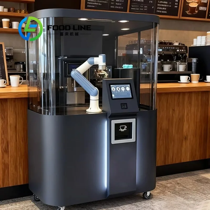 Robot Cafe Collaborative Robot with 5KW Motor Core Components Weight Labor Saving Makes 20-30 Kinds of Coffee