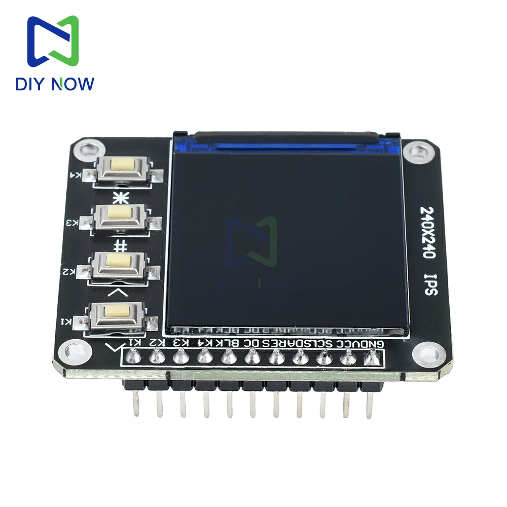 Display tft 0.96/1.3/1.44/1.8 polegadas módulo de exibição lcd st7735/st7789 drive ic 80*160 240*240 interface spi com 4 botões
