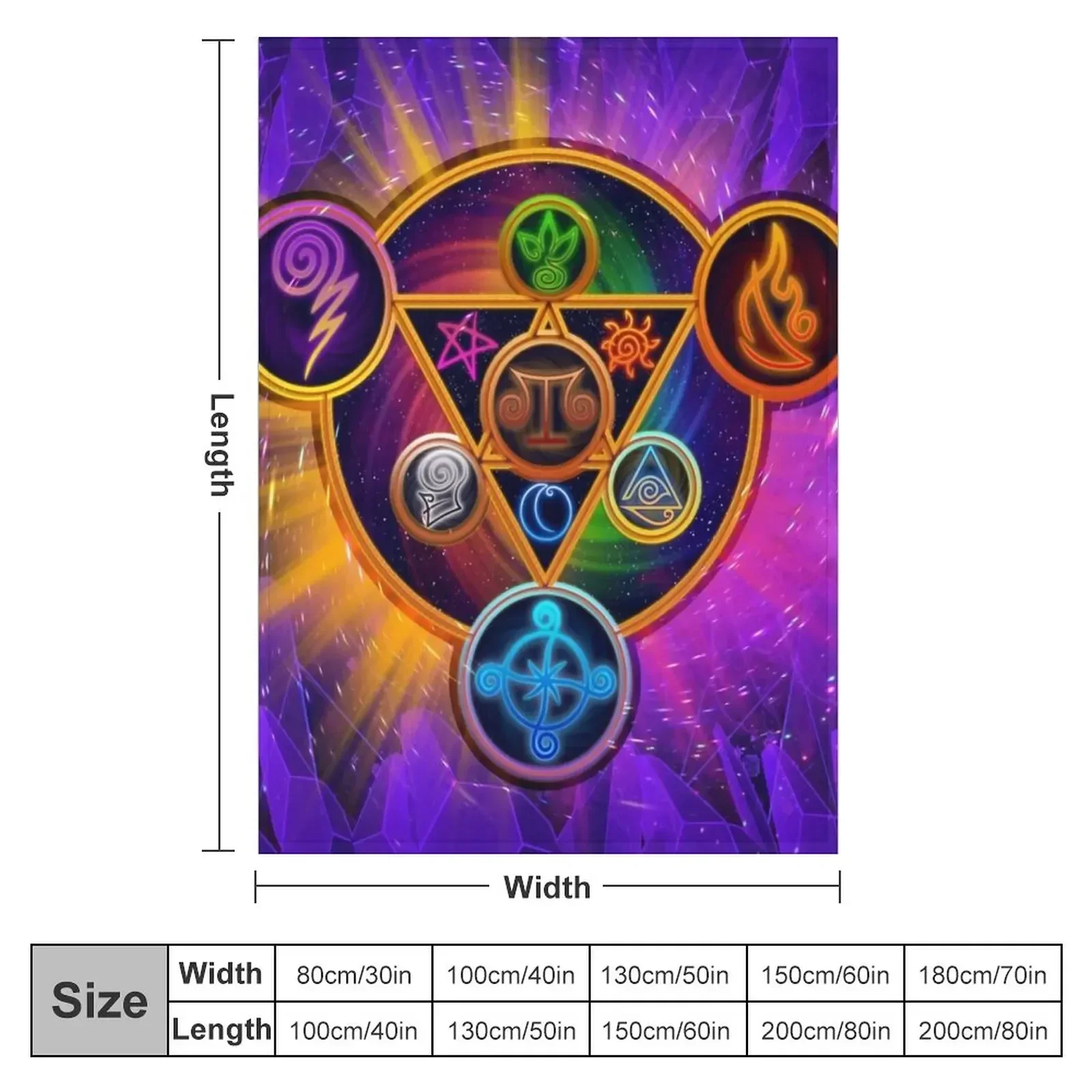 Wizard101 - The Spiral Schools Throw Blanket Summer Beddings halloween Furry Blankets