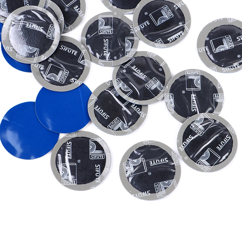 

200Pcs 32mm/1.3inch Auto Car Rubber Wired Tyre Patches Puncture Repair Patch