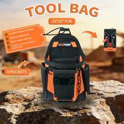 Small Electrician's Tool Pouch Tool Belt Pouch with Belt Buckle Attachment 9 Gauge Craftsman Tool Pouch