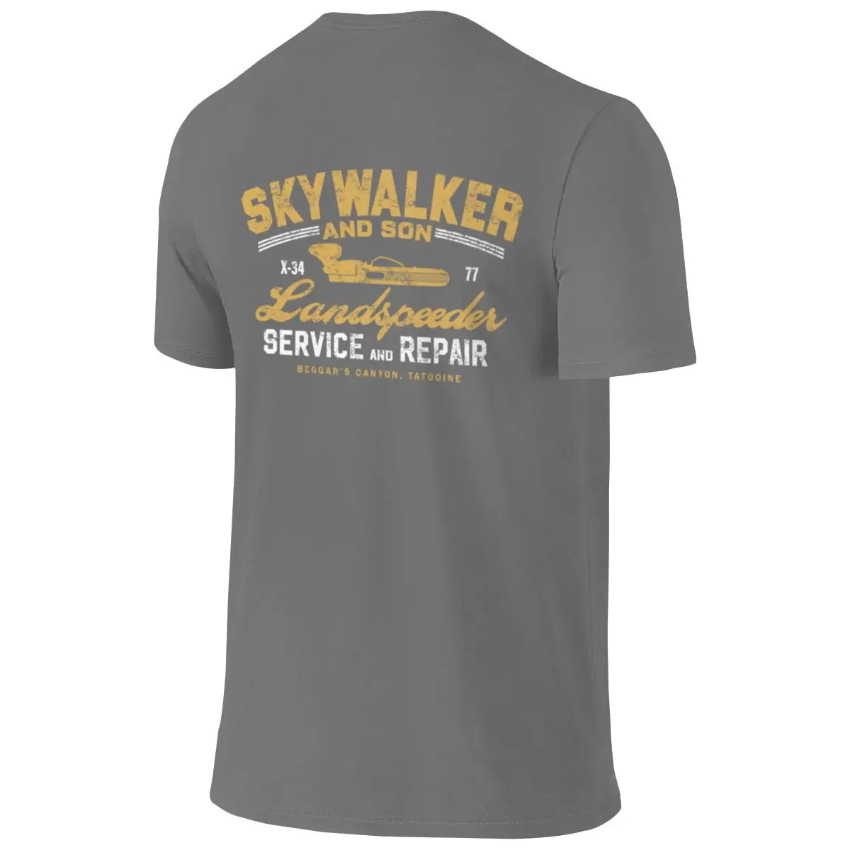 Skywalker And Son Landspeeder Ultra-Minimalist Reversible T-shirt Light Outdoor Sun Protection Basic Tee