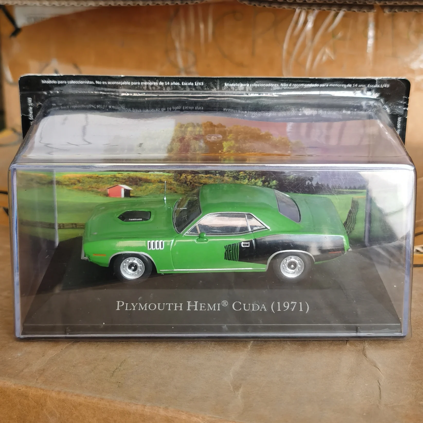 

Diecast IXO 1:43 Scale Plymouth Hemi Cuda 1971 Alloy Car Model Collectible Toy Gift Souvenir Display Ornament