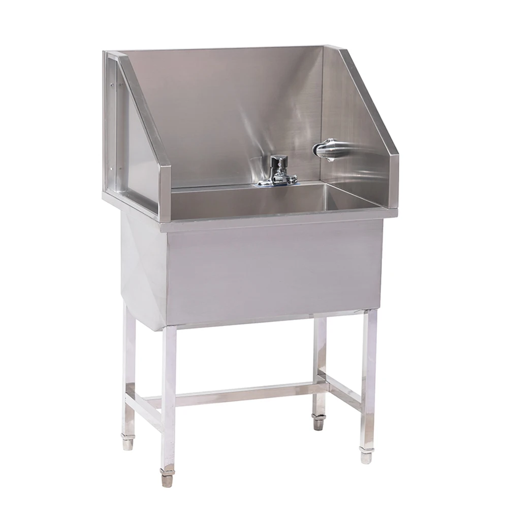Veterinary Hospital Clinic Shop Stainless Steel Bath Sink Pet Grooming Tub Bathing Water Tank for Pet