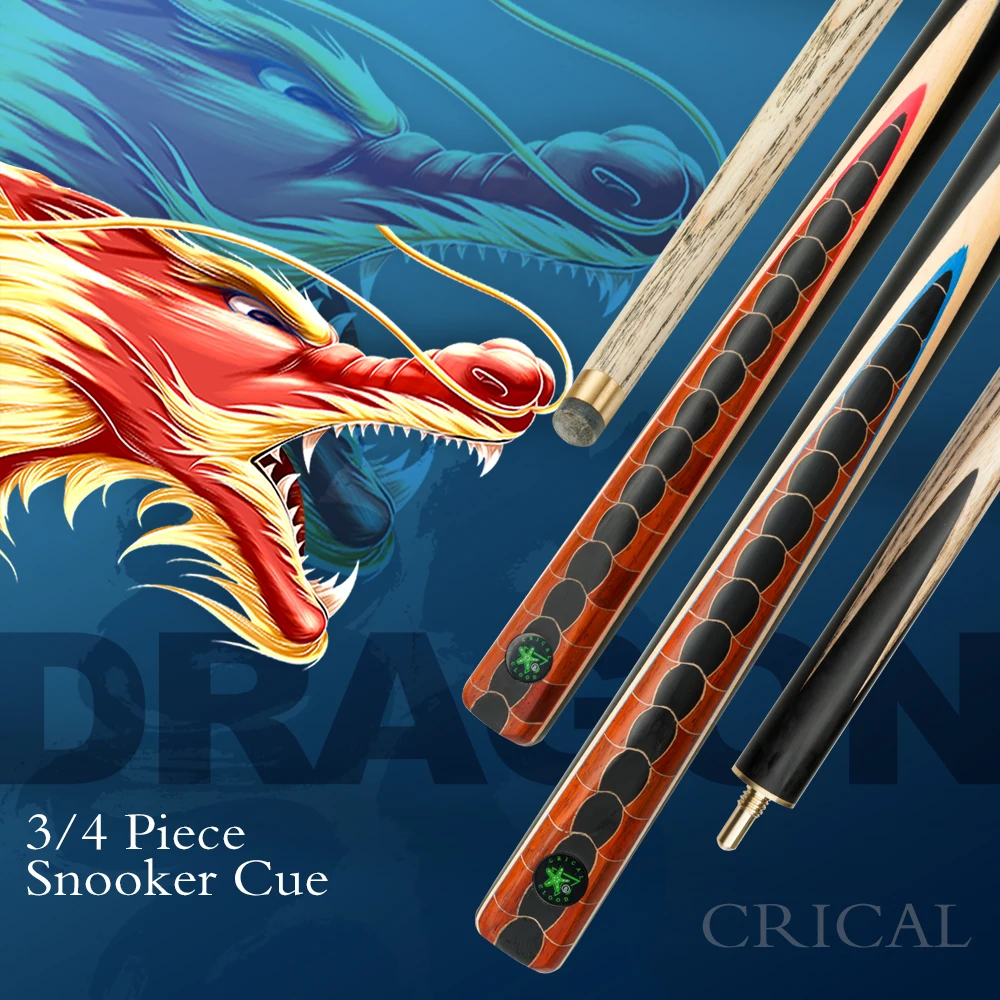 

CRICAL Snooker Cue Dragon-Split with Case Extension, Handmade Stick, Professional, 10-10.2mm Tip, Ashwood Shaft Billiard Cues