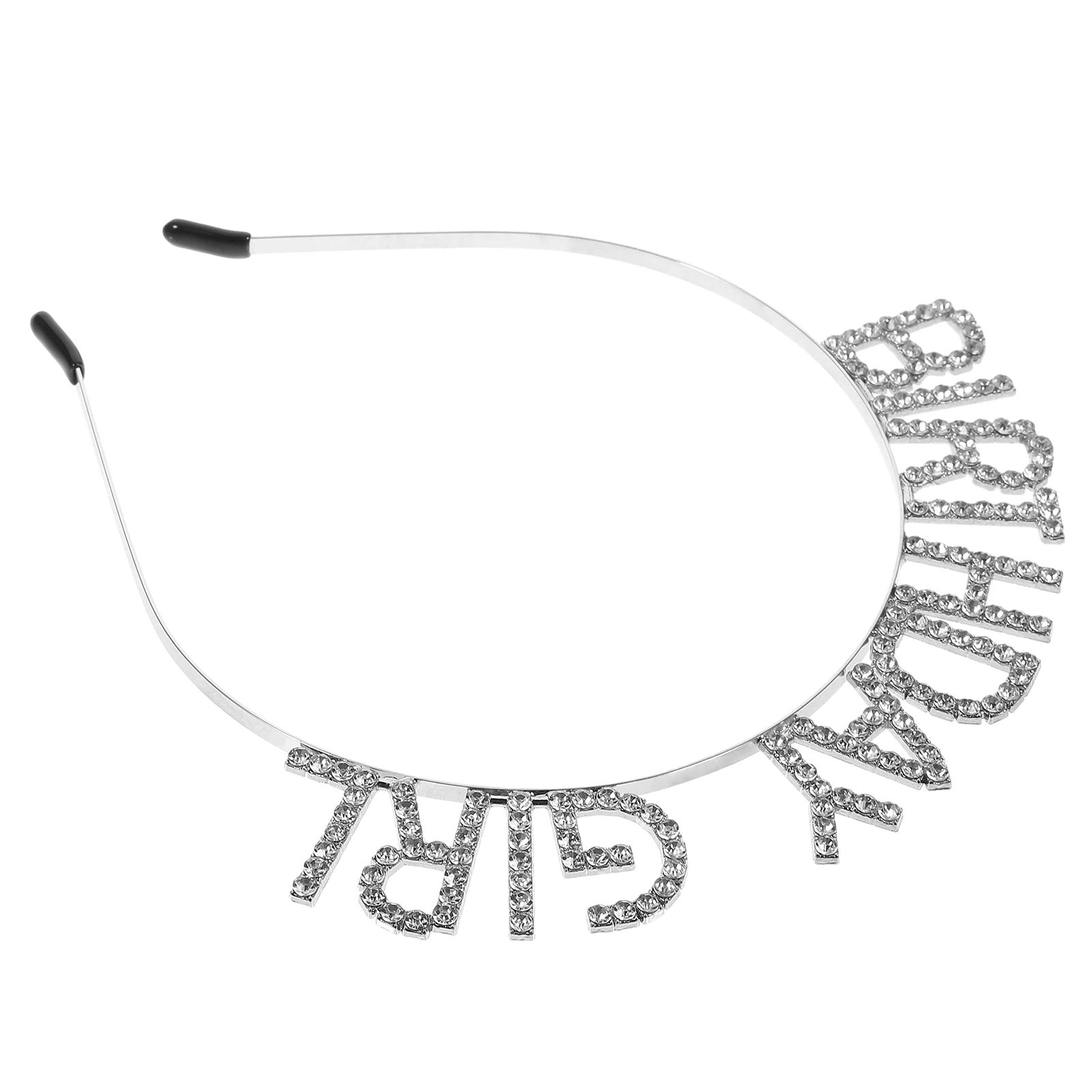 

Rhinestone Headb Letter Hairb s Birthday Party Accessories Silver J3029S Girls Glamorous Dazzling Effect Teen