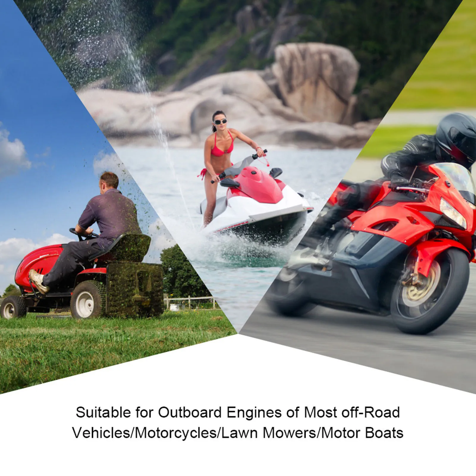 Motorcycle Outboard Lawn Mowers Emergency Engine Kill Stop  W/ Tether Lanyard Cord Lawn Mower Engine Stop