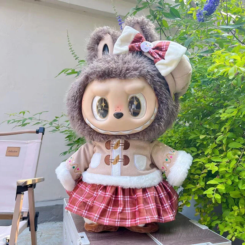 

58cm Labubu Christmas Cloak Baby Dress Kawaii Internet Celebrity Original Zimomo Queen'S Baby Dress Decoration Fashionable Gifts