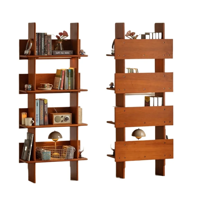 

Solid wood corner bookshelf floor rack household living room corner storage cabinet against the wall multi-layer storage display