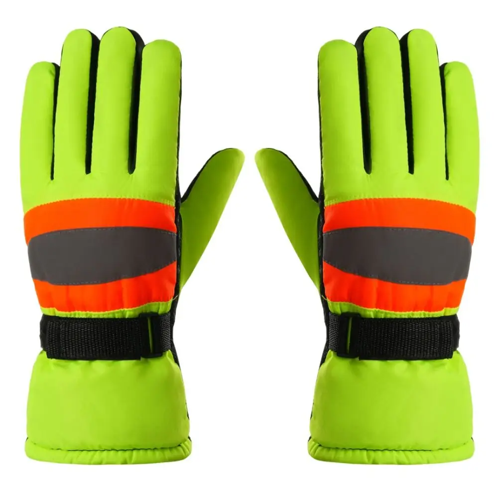 Reflective Sanitation Worker Gloves Waterproof Touchscreen Five-Finger Gloves Cold Proof Wear-resistant Work Protective Gloves