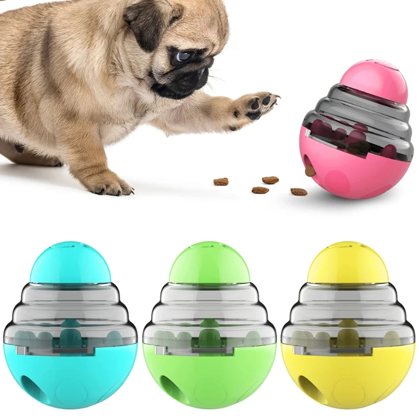 Distributore di dolcetti giocattolo per cani di piccola taglia Per cani di piccola taglia Interattivo Scuotendo Perdite Contenitore per alimenti Aumenta il bicchiere IQ Pista per animali Giocattolo rotolante