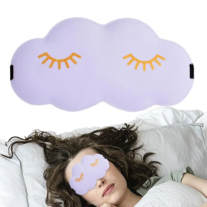 Eye Covers For Sleep 3D Cloud Shape Foam Eye Mask Blind Folds Ergonomic Sleep Cover With Adjustable Button Block Out Light Pads