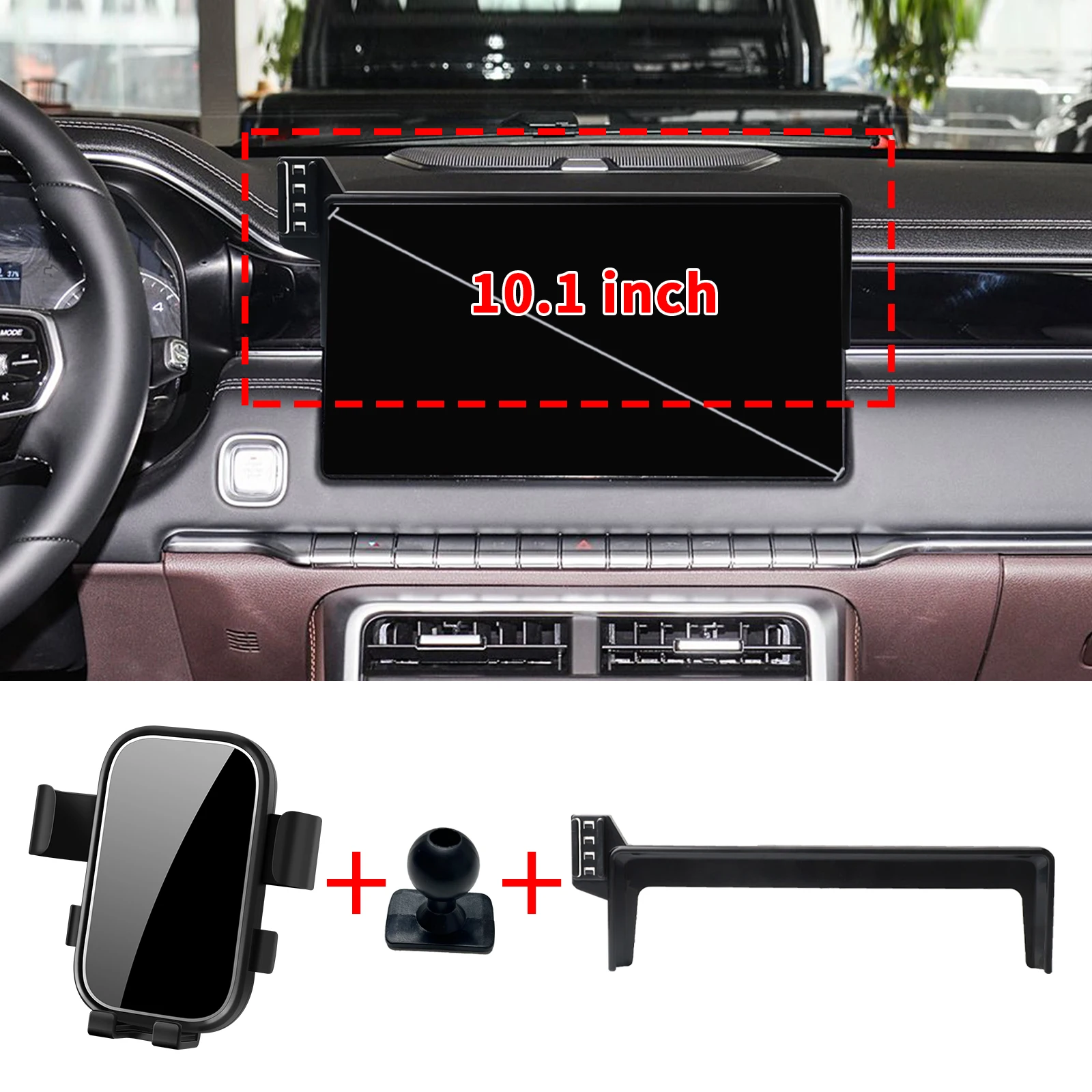 for Foton Tunland V7 / V9 2023 2024 2025 2026 LHD 10.1 / 14.6inch Car Dashboard Phone Stand Practical Auto Accessory