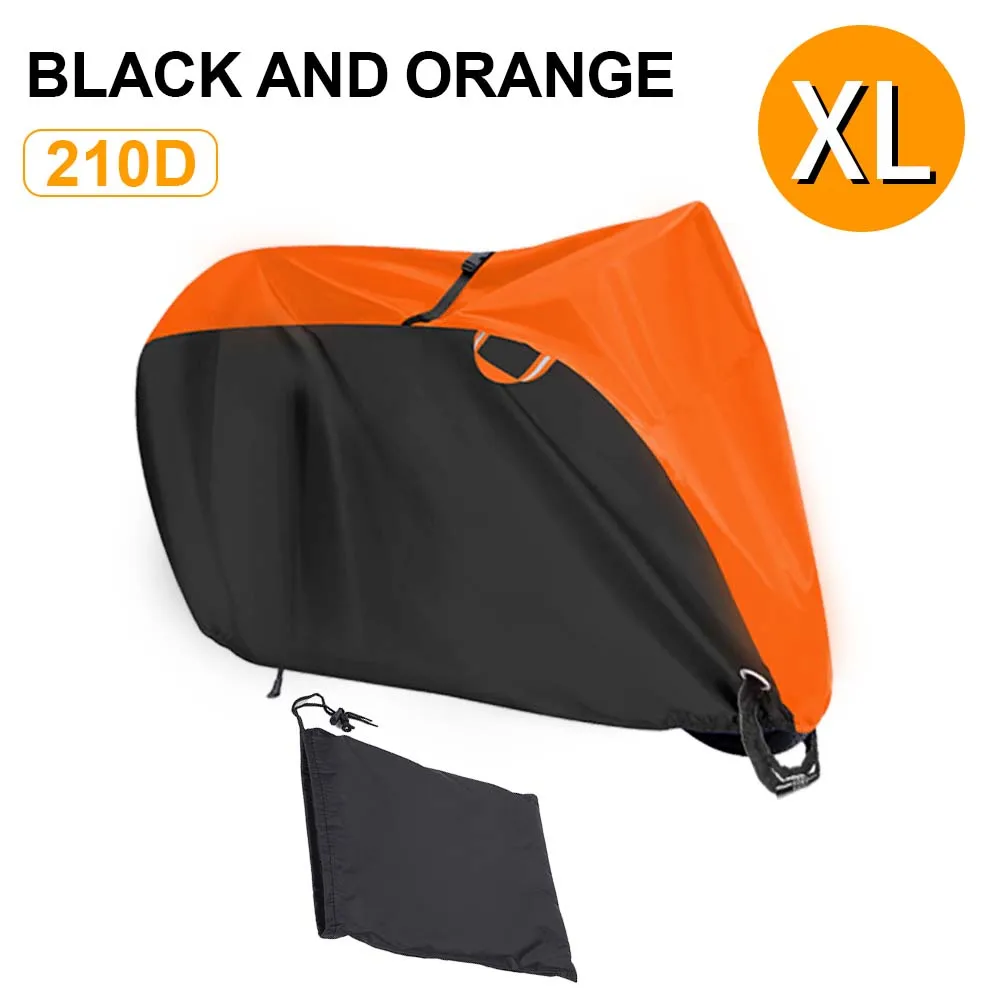 غطاء دراجة مصنوع من مادة 210D مقاس 200*70*110 سم، مناسب للدراجات النارية المقاومة للماء والغبار والثلج #2