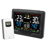 Wireless Digital Color Display Weather Station Clock Barometer Thermometer Hygrometer Trend Forecast Outdoor Sensor 7 Languages