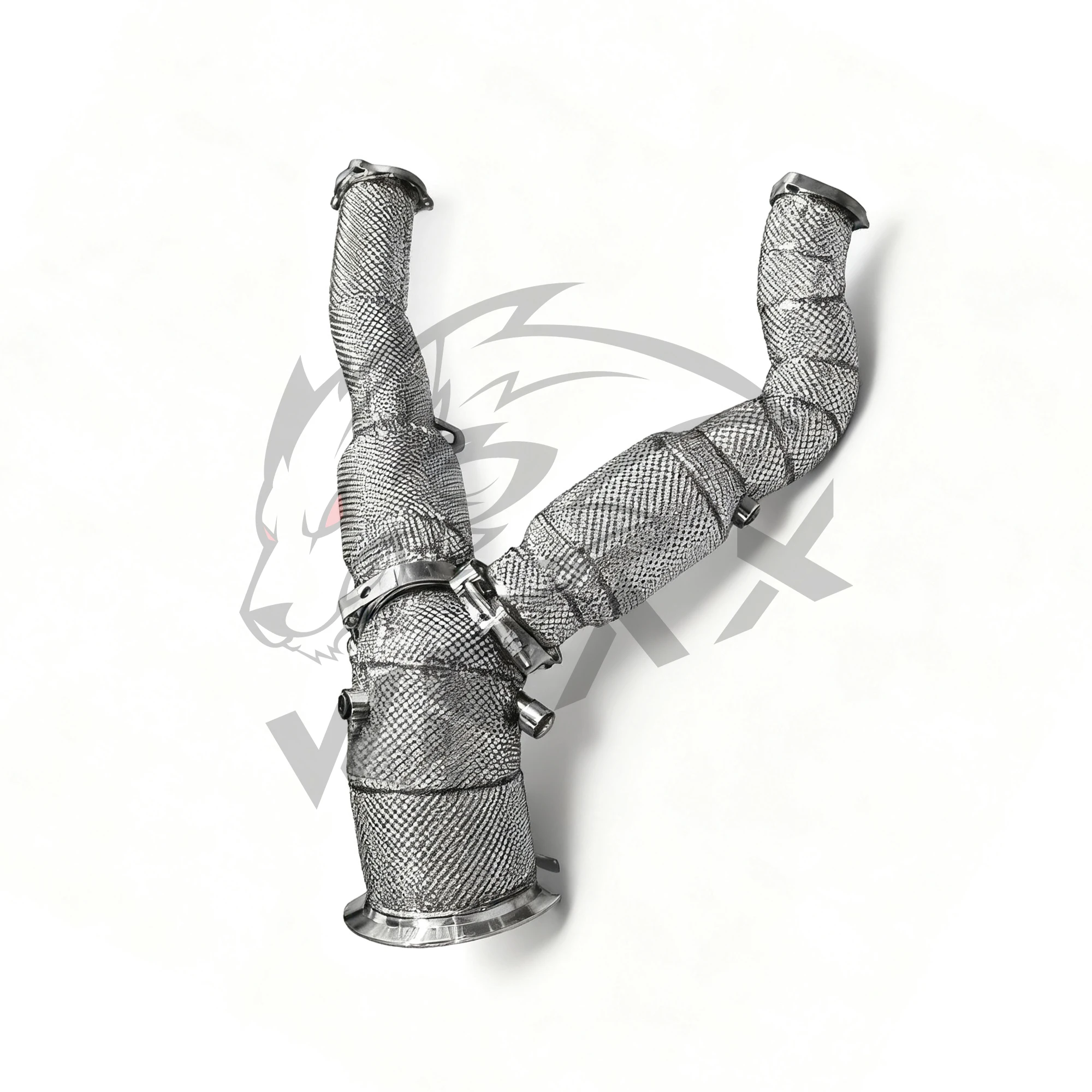 WRAX أنبوب سفلي عالي التدفق مع قطة لأودي A6L A6 A7 3.0T SS304 ترقية الأنابيب من أداء درع الحرارة عادم مناسب تمامًا #2