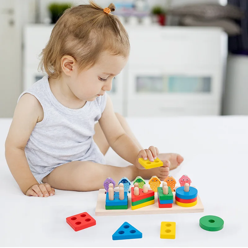 Children's educational toys magnetic fishing games wooden alphanumeric cognitive fishing toys kindergarten parent-child game