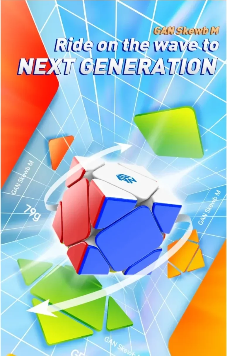 [MeowCube] GAN Skewb Core Positioning 3x3 Magnetic Magic Hands-on Skewb Enhanced UV Speed Cube Puzzle Gancube Educational Toys