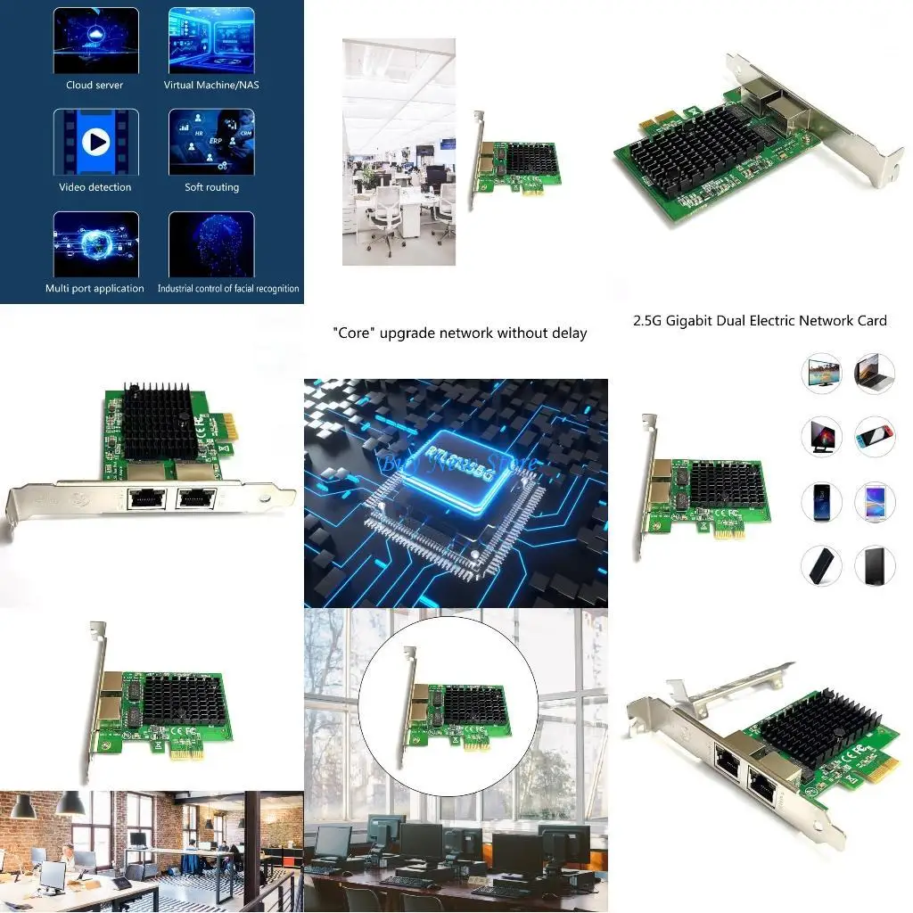 

High Speed ​​2,5 Гбит / с Dualport RJ45 NetworkCard для настольного ПК Lancontroller