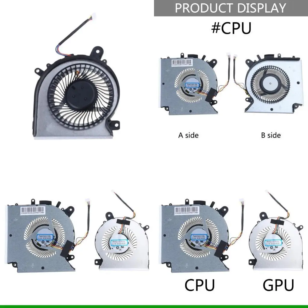 U55C Efficient CPU Cooler CPU GPU Cooling Fan for MSI GF66 GL66
