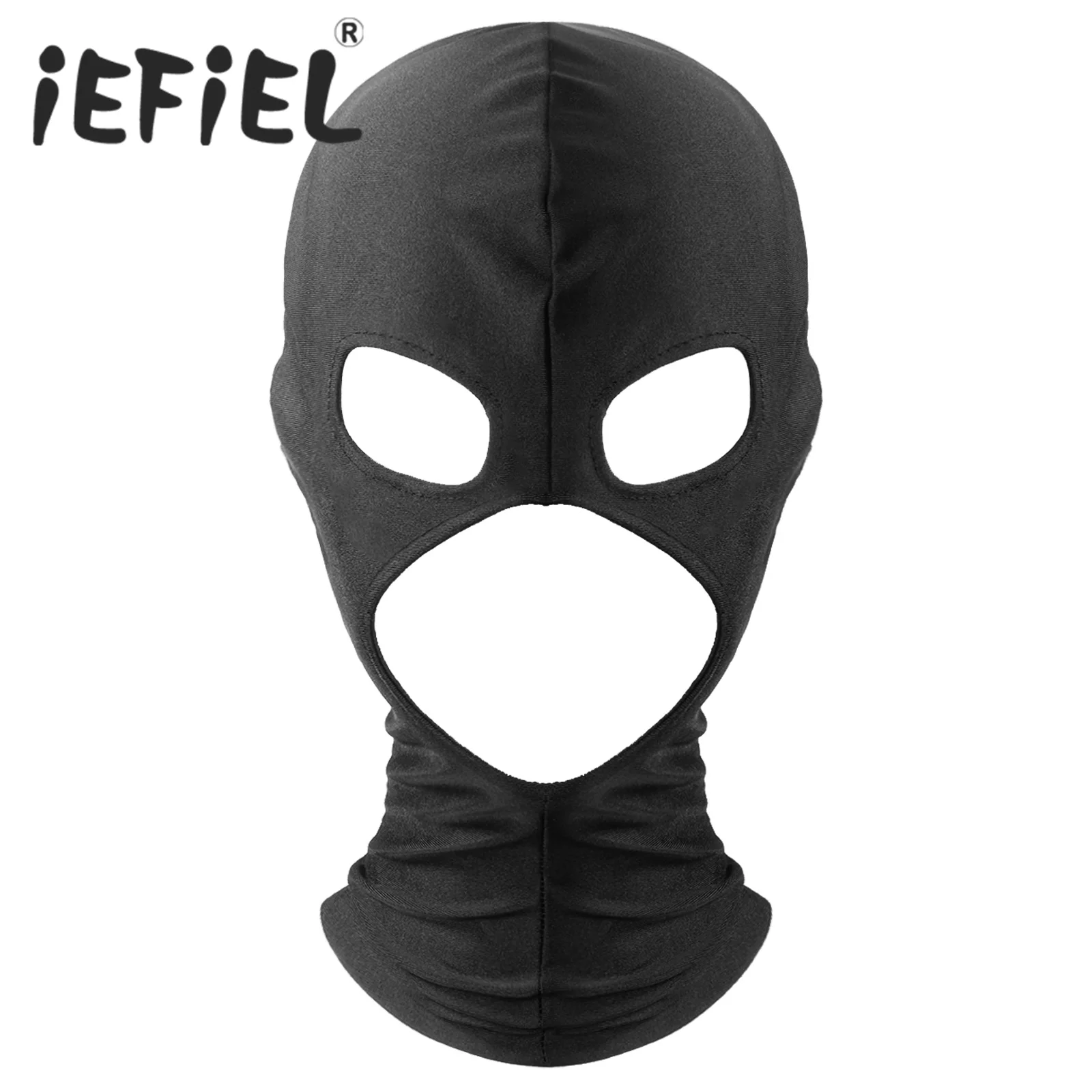 Masque facial unisexe pour femmes et hommes, couvre-tête à bouche et yeux ouverts, couvre-tête élastique pour adultes, couvre-tête à gril, masque à capuche sexy pour couples, jouets sexuels cosplay