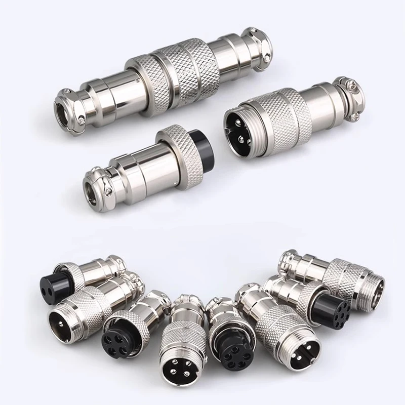 5/20/100 Sets GX16 12 20 Butt Wire Connector 2/3/4/5/6/7/8/9/10 Pin Male & Female Aviation Socket Plug Wire Docking Connectors