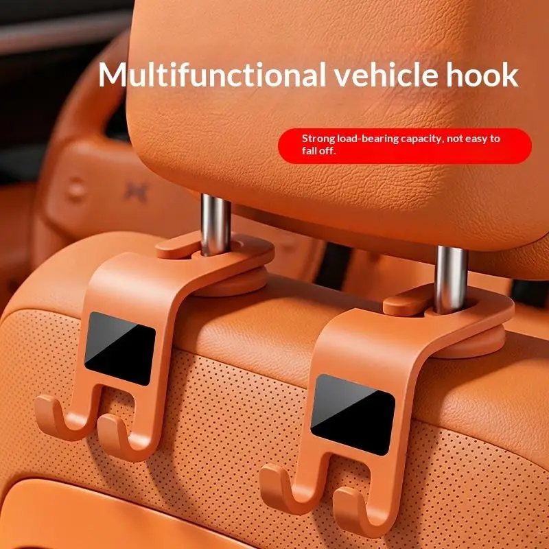 Car Headrest Hooks Multifunctional Durable Seat Hanging Holder for Handbags Groceries Purse Universal for Sedan SUV Road Trip