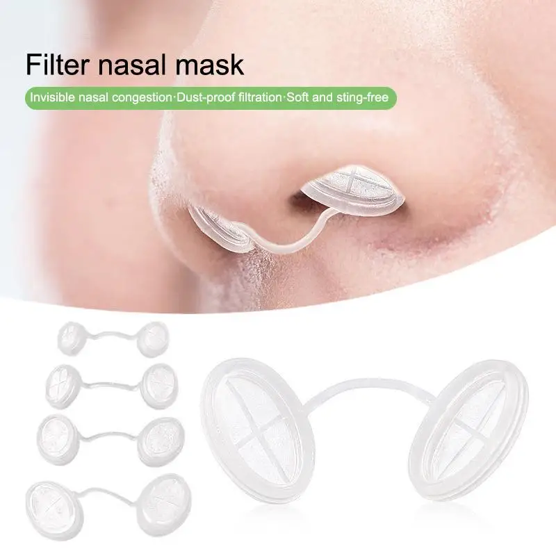 4/10 Pcs Disposable Nasal Plugs Invisible Multi Sized Filters Unobtrusive Nose Filter Anti Allergen for Work and Travel Use view 5