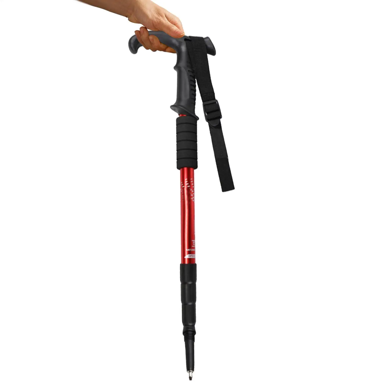 

Lightweight Foldable Hiking Sticks Lightweight Trekking Poles Anti-slip Handle Aluminum Alloy Retractable Cane For Travel