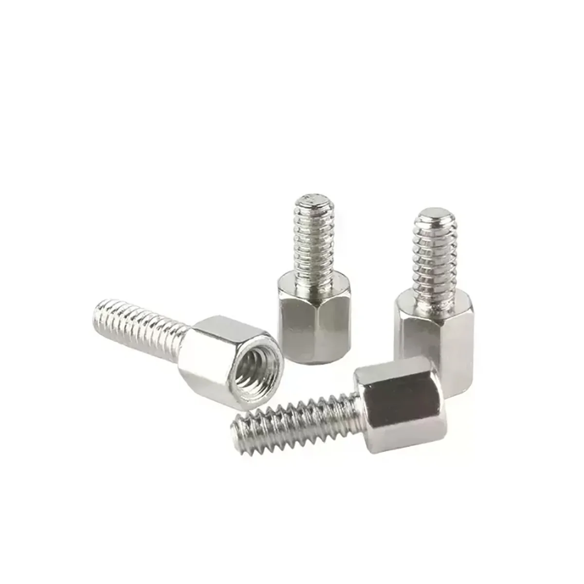 English Nickel Plated Hexagonal Copper Screw For Computer Case Graphics Card Vga Connector Db Head Serial Port Screw # 4-40