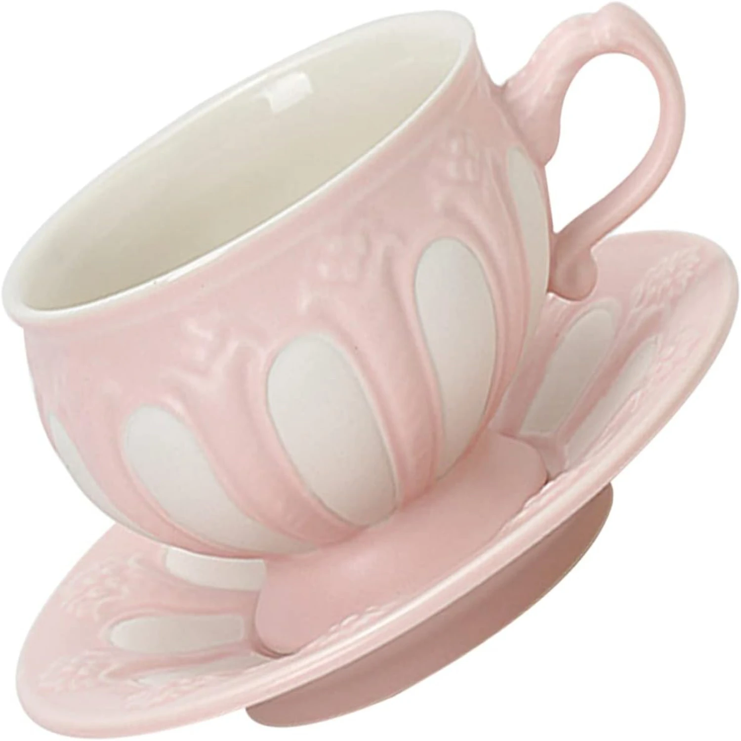 High Quality Classy and Elegant Floral Ceramic Tea Cups for Tea Lovers - Stylish Premium British Espresso Cups and Saucers Match