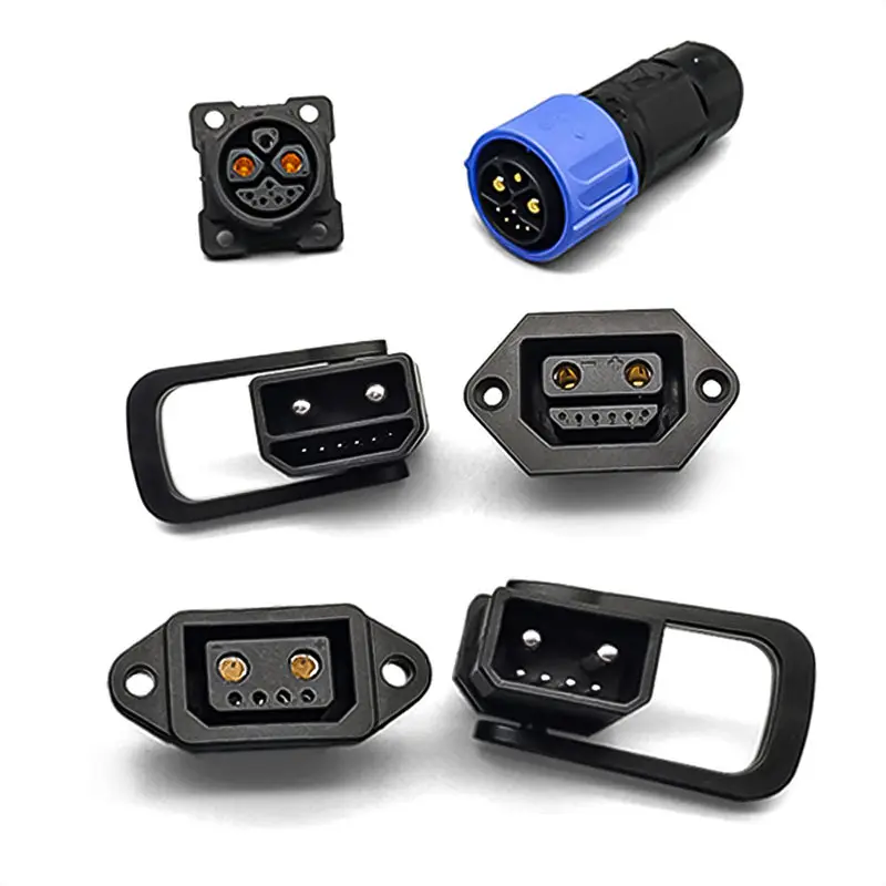 E-Bike 2+1+5 Lithium Battery Charging Connector Electric Vehicle 2+4/2+6 Charging Port Line Adapter Male and Female Plug Socket