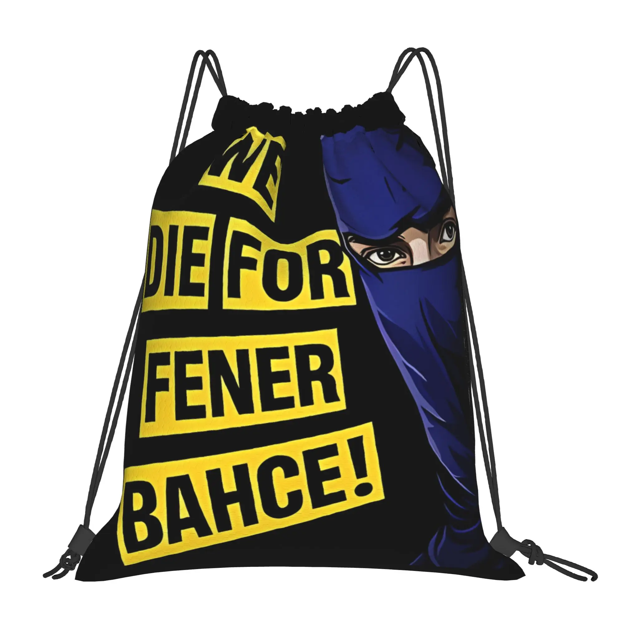 Fenerbahcee Fener Forever Yellow And Navy Portable Sports Riding Gym Drawstring Storage Sporty Backpacks