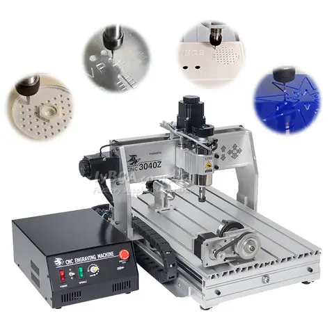 4 Axis 3040 CNC Router 3 Axis Wood Engraving Drilling Milling Cutting Machine 300*400mm USB Wirh Handle Wheel Carving Cutter