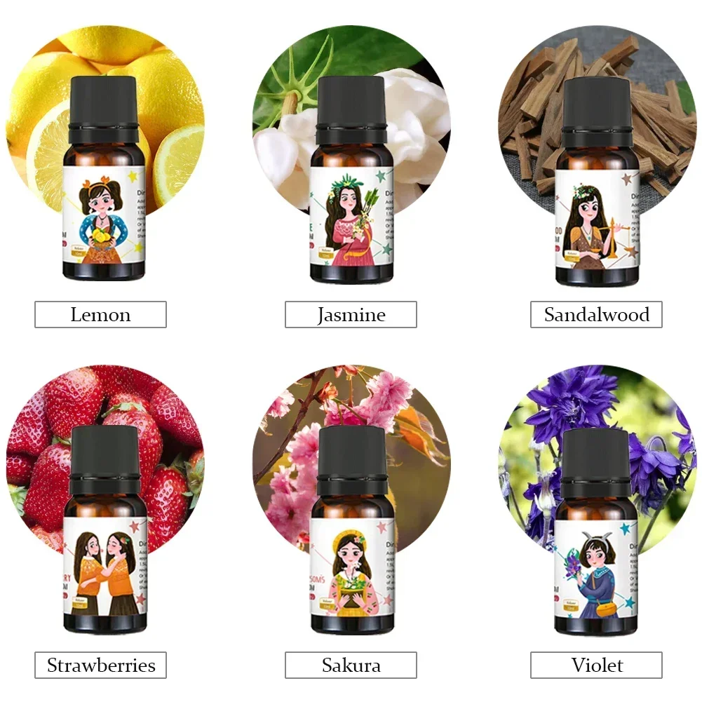 10ml aromaterapia essenziale 100% puro grado terapeutico olio solubile in acqua Aroma auto Yoga aromaterapia olio diffusore di aromi