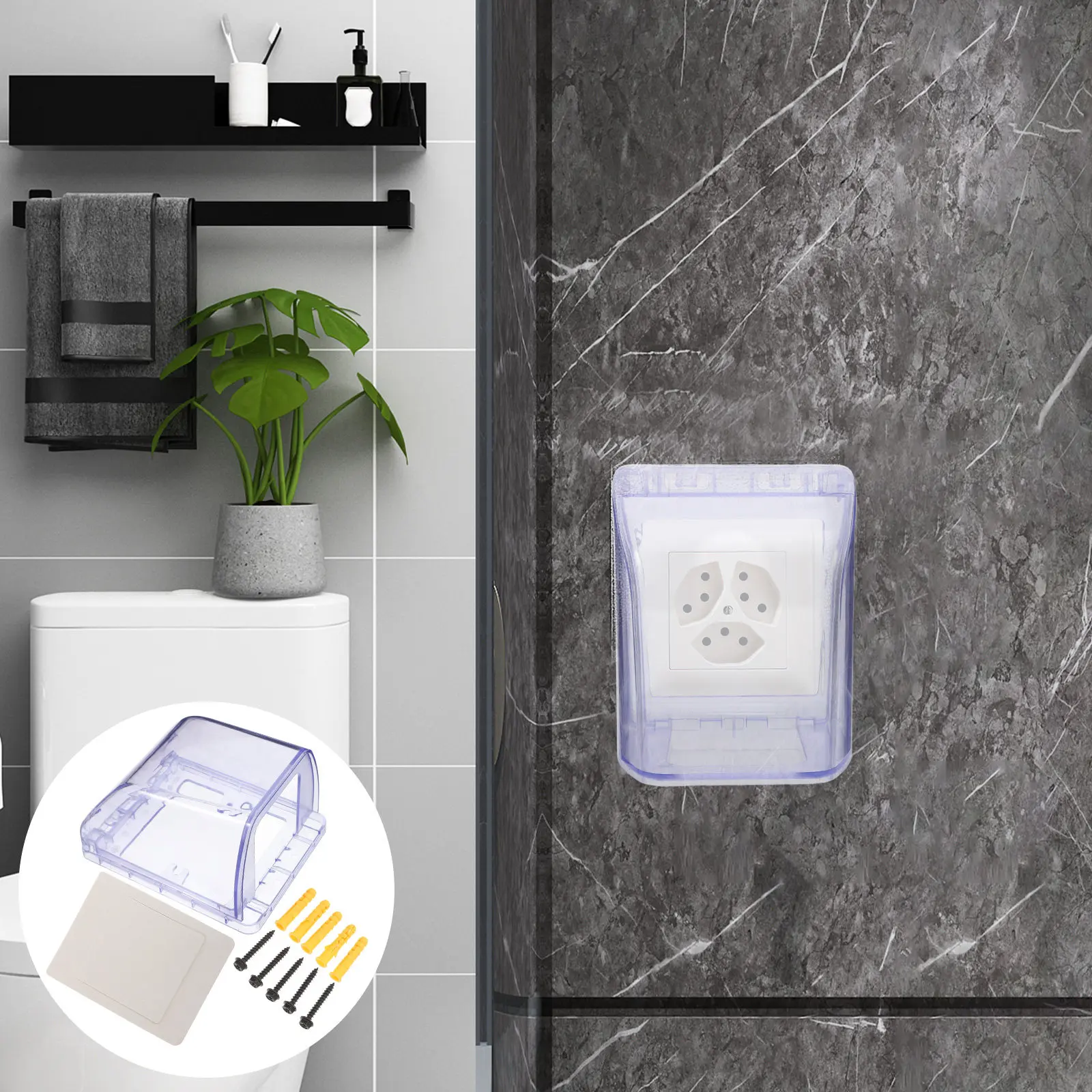 

Влагозащищенная розетка типа 86, прозрачная, утолщенная, для ванной, кухни, улицы, всепогодная