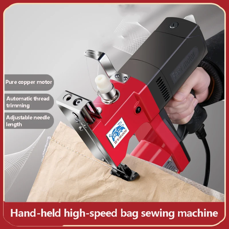 Portable Sewing Sealer Industrial Electric Sewing Machine Sealer Sealing Woven Bag Packing Automatic Home High-Speed 220V