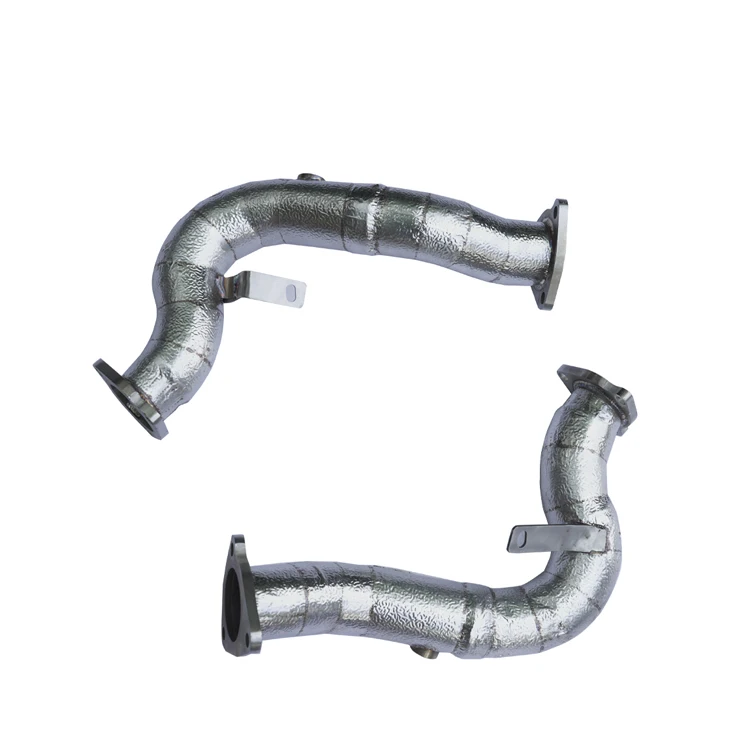 

Brand New Stainless Steel Straight Downpipes For Audi A6 3.0T C7 2012-2018 Racing Sport Car Exhaust Systems With Heat Shield New