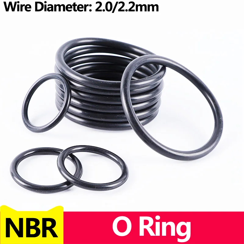 NBR O Ring Sealing Gasket Nitrile Rubber Washers for Car Auto Vehicle Repair Professional Plumbing Air Gas  OD*WD 2/2.2MM