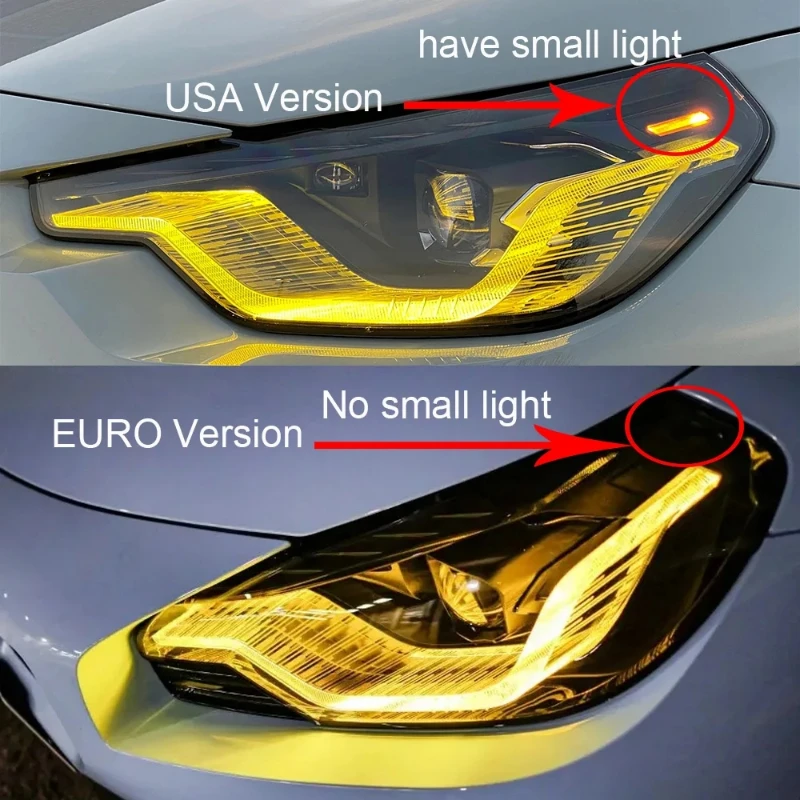 For BMW 2 Series G42 M2 G87 M235i DRL Adaptive LED Headlight DRL Daytime Running Light 12160020070 YELLOW Angel Eye LED Boards