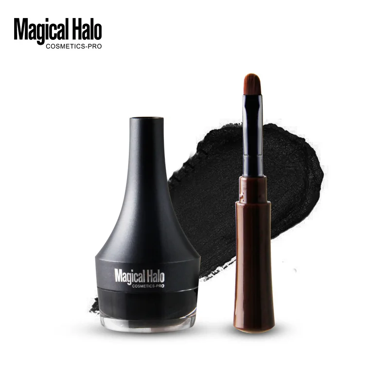 Magical Halo Black Brown Waterproof Eyebrow Cream Eyeliner Gel Eyes Comestic Makeup Pen Tint Natural Eyebrow Cream With Brush