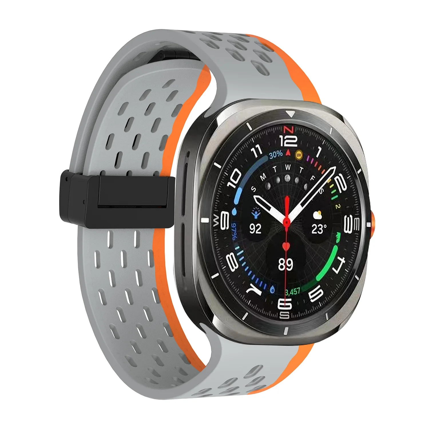 Ремешок магнитный складной для Samsung Galaxy Watch Ultra 47 мм, мягкий силиконовый браслет для Galaxy Watch 7 Ultra, браслет для наручных часов